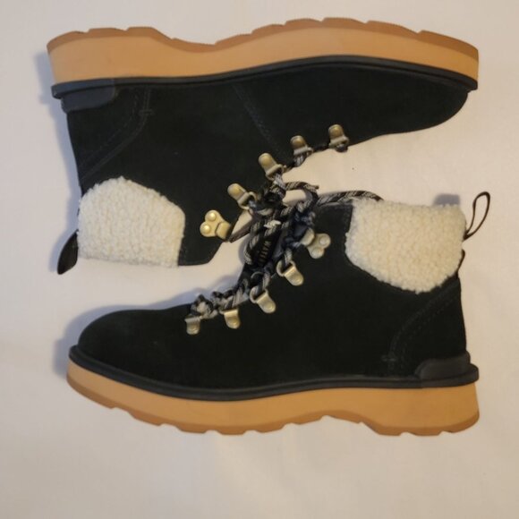NEW Sorel Hi Line Hiker Cozy Boots Womens 10 Suede Outdoors Shearling Winter - Picture 3 of 9